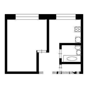 1-к квартира, на длительный срок, 35м2, 4/6 этаж